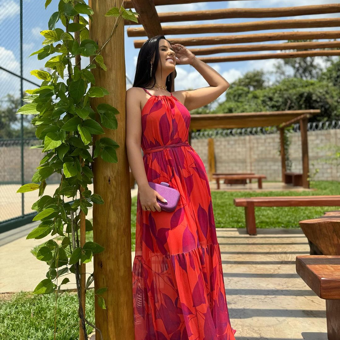 Vestido Longo Flower